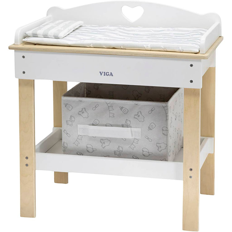 Table à langer pour poupée Viga avec baignoire, h : 50 cm, l : 54,5 cm, l : 30 cm, 1 pièce