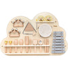 Planche d'activités Viga avec instruments à percussion, h : 48 cm, l : 75, l : 6,6, 12 parties 1 boîte