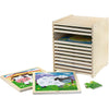 Viga support à puzzles avec 12 puzzles, dimensions 23x27,5x23,5 cm, 12x9 pièces, 12 pièces 1 set