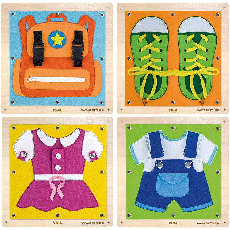 Jeu Viga pour s'habiller, taille 44x44 cm, 4 parties 1 set