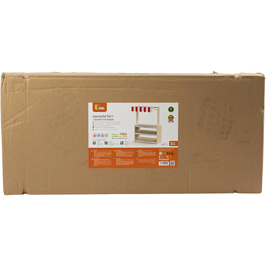 Stand de nourriture Viga avec auvent, h : 122 cm, l : 80, l : 44 cm, 1 pièce