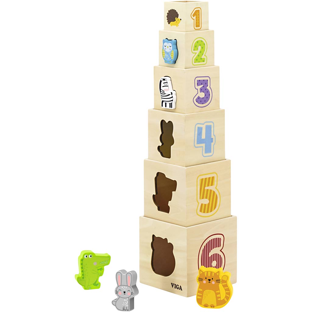 Blocs de construction Viga, h : 51 cm, l : 12 cm, l : 12 cm, 6 pièces 1 boîte
