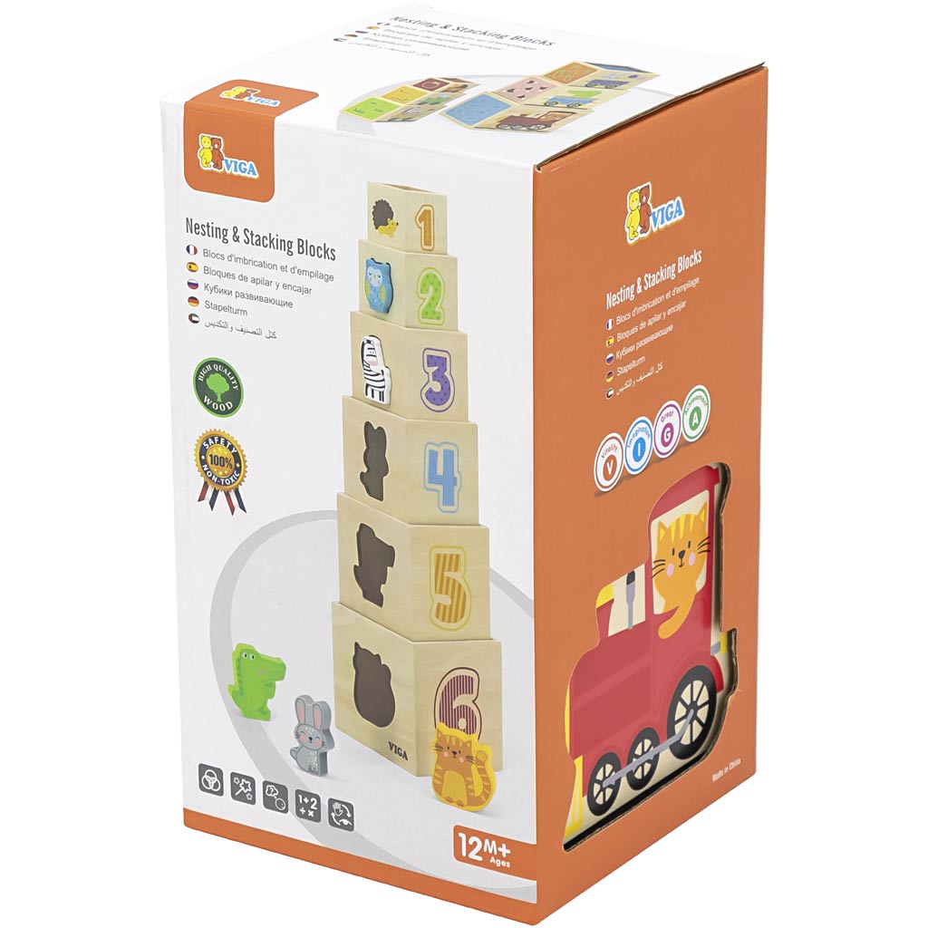 Blocs de construction Viga, h : 51 cm, l : 12 cm, l : 12 cm, 6 pièces 1 boîte