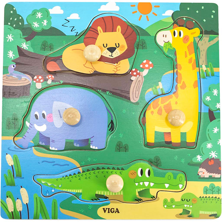 Viga puzzle avec boutons, h : 26 mm, l : 22 cm, l : 22 cm, 1 pièce
