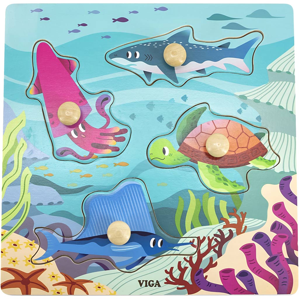 Viga puzzle avec boutons, h : 26 mm, l : 22 cm, l : 22 cm, 1 pièce