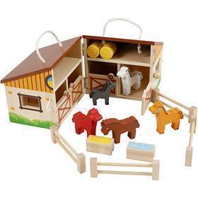 Écurie pour chevaux jouet Viga, dimensions 24,5x16,5x15 cm, 1 boîte