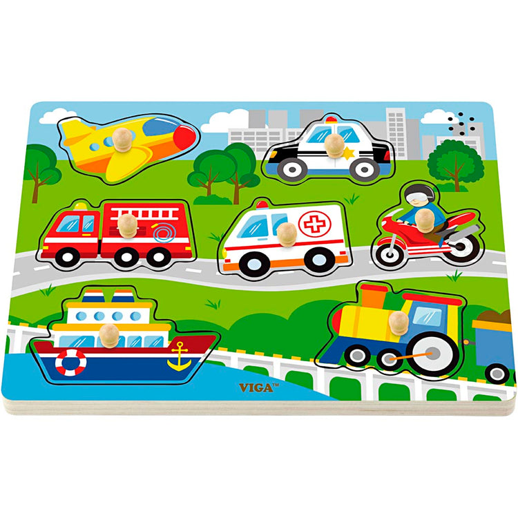 Viga puzzle en bois avec son, transport, dimensions 33x22,5x3 cm, 1 pièce