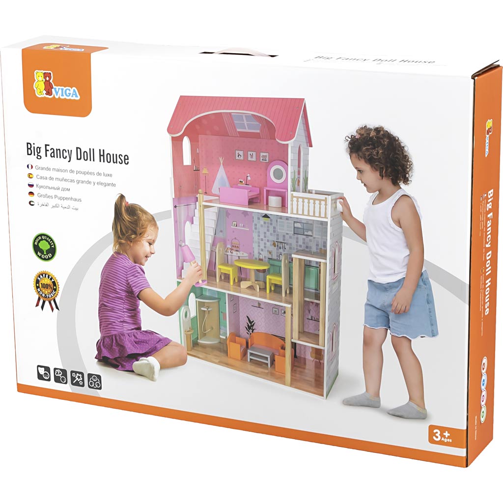 Https : www.ccobby.nl viga-dollhouse-size-73x113x30-cm-14-parts-1-piece