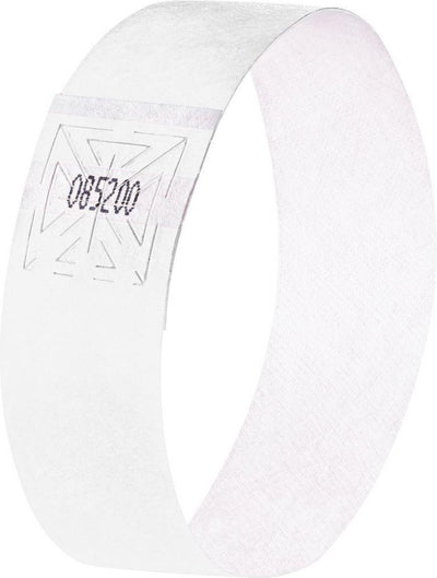 Bracelets événementiels Sigel - super doux - 225x25mm - 120 pièces - blanc - si-eb216