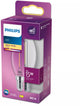 Lampe LED Philips - lampe bougie avec culot E14 - lumière blanc chaud : 2700k - 15w - verre transparent