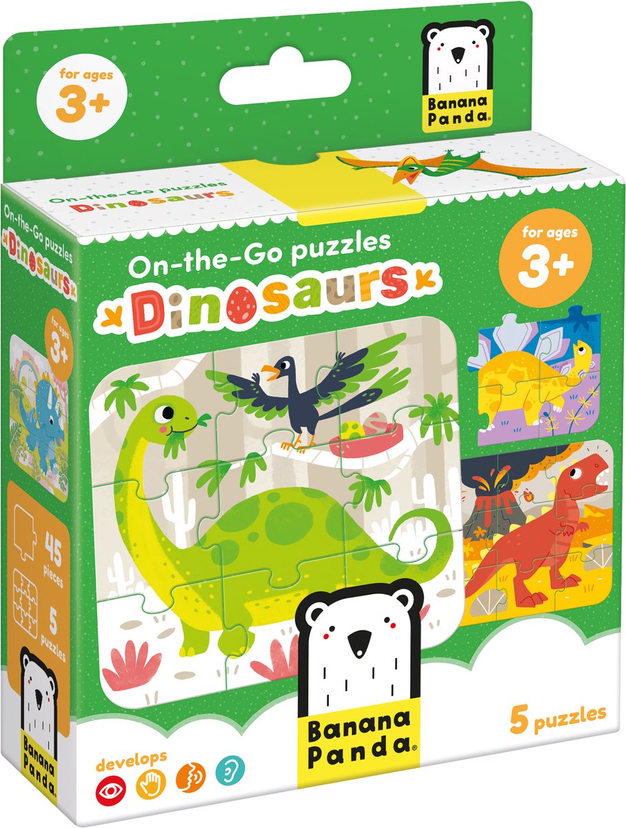 Banana Panda - On -The -Go Puzzle Dinosaurus - 16e.
