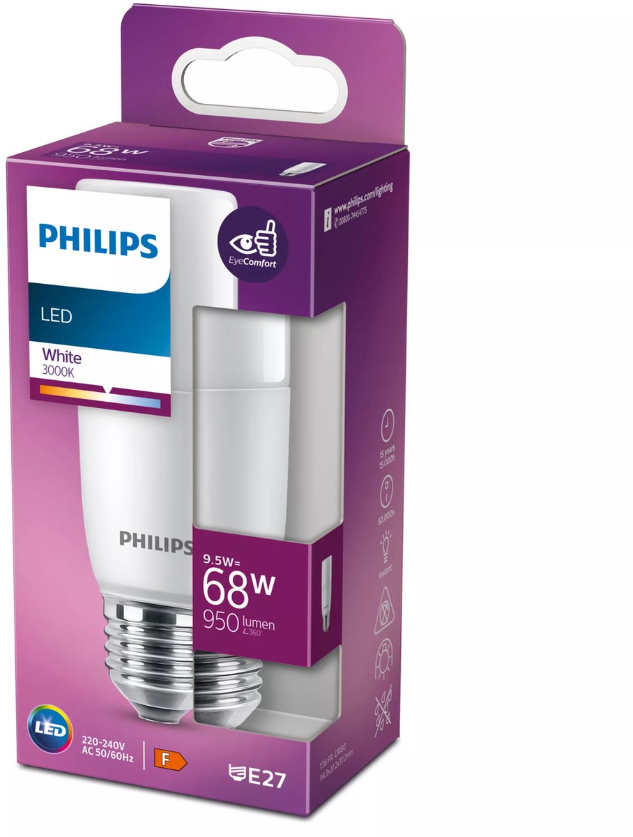 Barre LED Philips mate - 68 W - E27 - lumière blanche