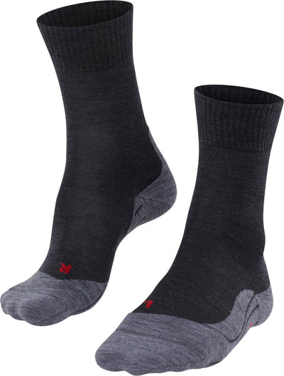 Falke tk5 chaussettes de marche en laine fine anti-ampoules en matériau fonctionnel femme gris - taille 39-40