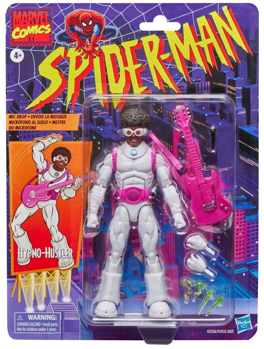 Hasbro figurine rétro Spider-Man Marvel Legends hypno-hustler figurine articulée 15 cm