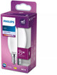 Lampe LED Philips - lampe bougie avec culot E14 - lumière blanc froid : 4000k - 25w - verre dépoli