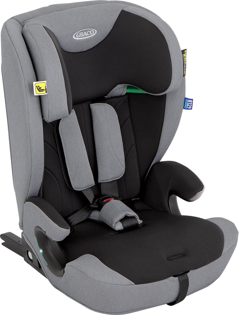 Graco energi i-size r129 - meteor - siège auto avec isofix et top tether - de 76 à 150 cm (env. 15 mois à 12 ans)