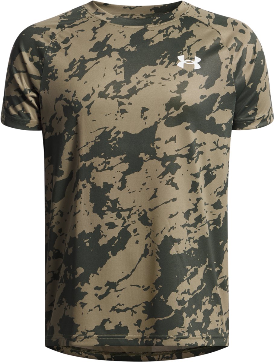 Under armour ua tech 2.0 ss chemise de sport unisexe - vert - blanc