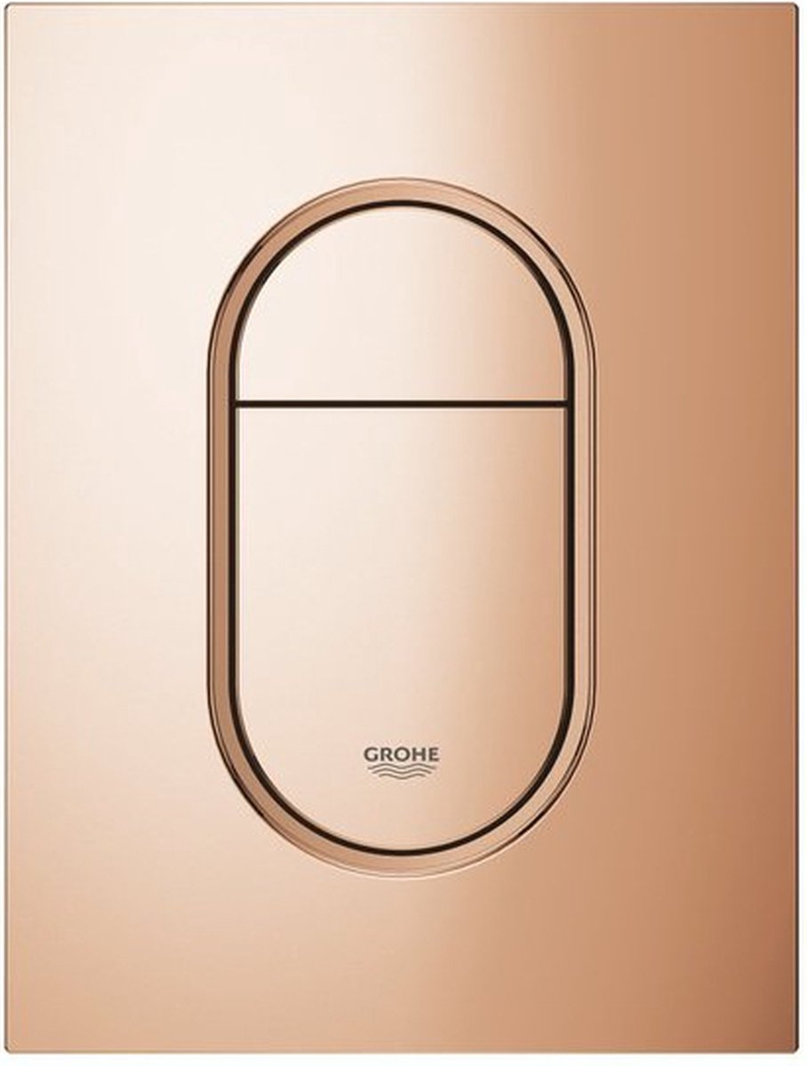 WC à panneau de commande Grohe Arena Cosmopolitan S - vertical - double chasse - coucher de soleil chaud (bronze brillant) - taille mince