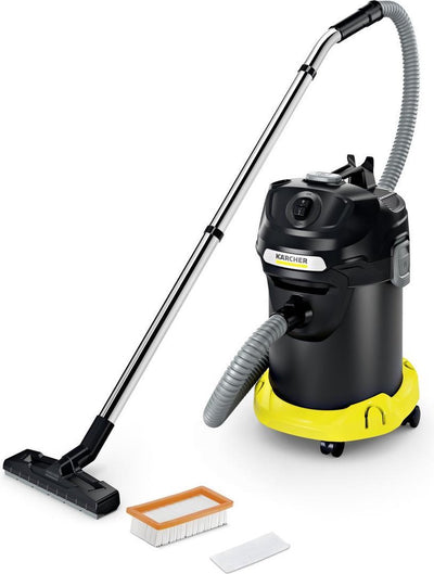 Aspirateur cendres et poussières Kärcher ad 4 - 600 w - 17 litres - ignifuge - nettoyage filtre reboost - maniable avec roulettes
