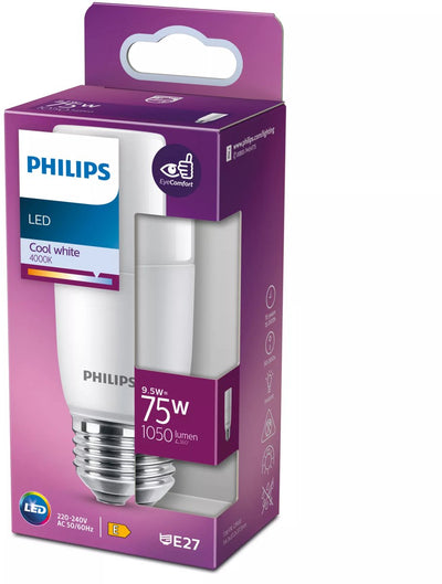Barre LED Philips mate - 75 W - E27 - lumière blanc froid