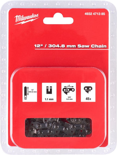 Chaîne Milwaukee pour tronçonneuse 3 8 x 304,8 x 1,1 - 4932471385