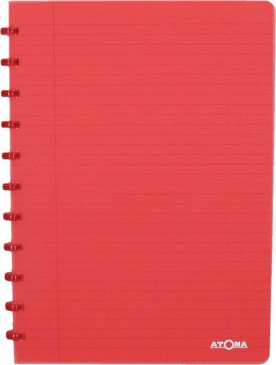 Carnet tendance Atoma - a4 - 144 pages - ligné - rouge transparent - 1 pièce