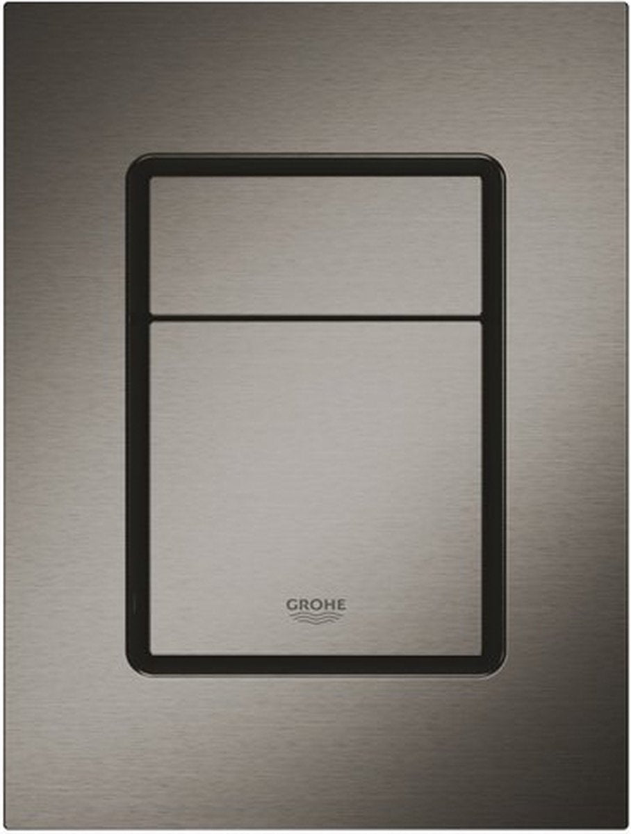 WC à panneau de commande Grohe skate cosmopolitan s - vertical - double chasse - graphite dur brossé (anthracite mat) - taille mince