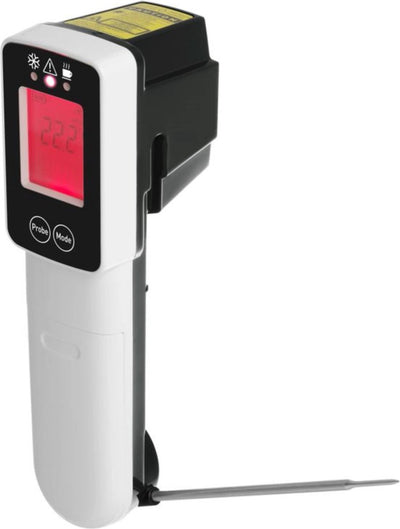 Thermomètre infrarouge Hendi avec sonde pliable - voyant haccp - plage de mesure -60°c à 350°c