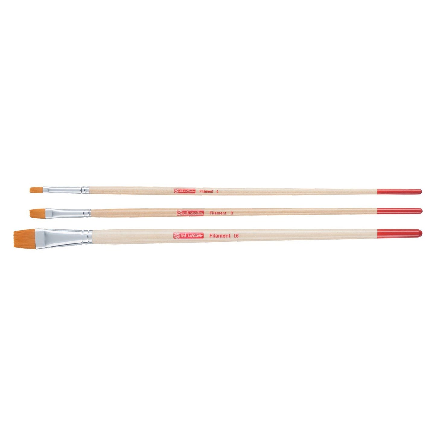 Talens art création • set de pinceaux huile acrylique polyester plat 3pcs