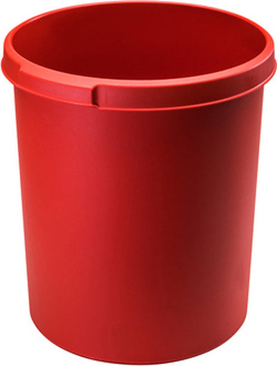 Poubelle à papier Han - classique - 30 litres - rouge - plastique de haute qualité - ha-1834-17