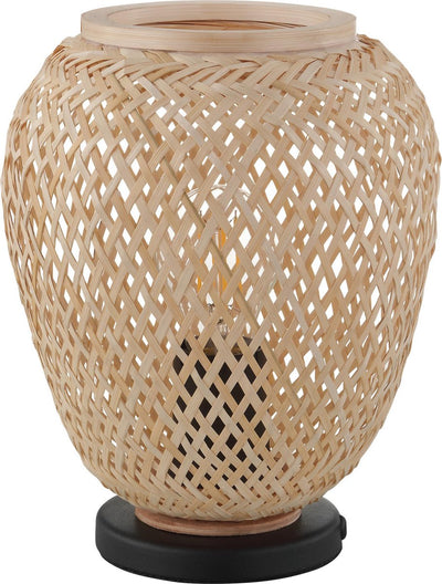 Lampe de table Eglo Dembleby - e27 - ø 20 cm - bois noir