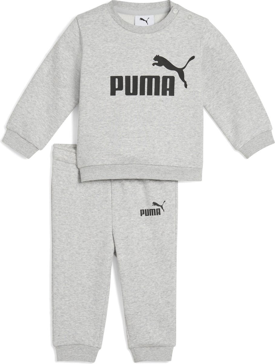 Puma minicats ess crew set fl inf survêtement unisexe - gris clair chiné