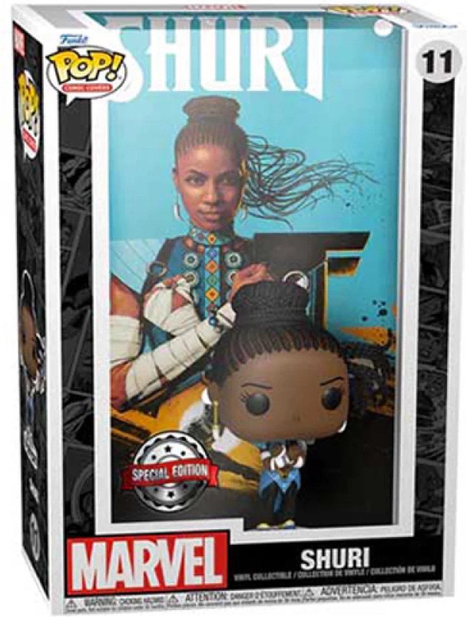 Funko-pop ! couverture de la bande dessinée Marvel : exclusivité Shuri 11 Black Panther