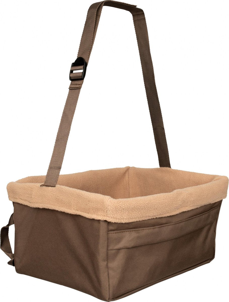 Petsafe happy ride rehausseur - siège auto pour petits chiens - rehausseur pour voiture - disponible en 3 tailles - couleur marron - petit