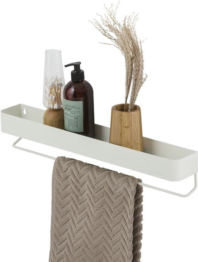 Sealskin brix - étagère murale avec porte-serviettes - 55 cm - l - blanc