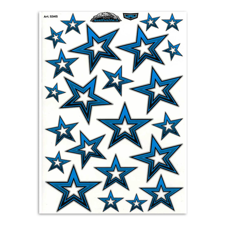 Sticker set étoiles bleues