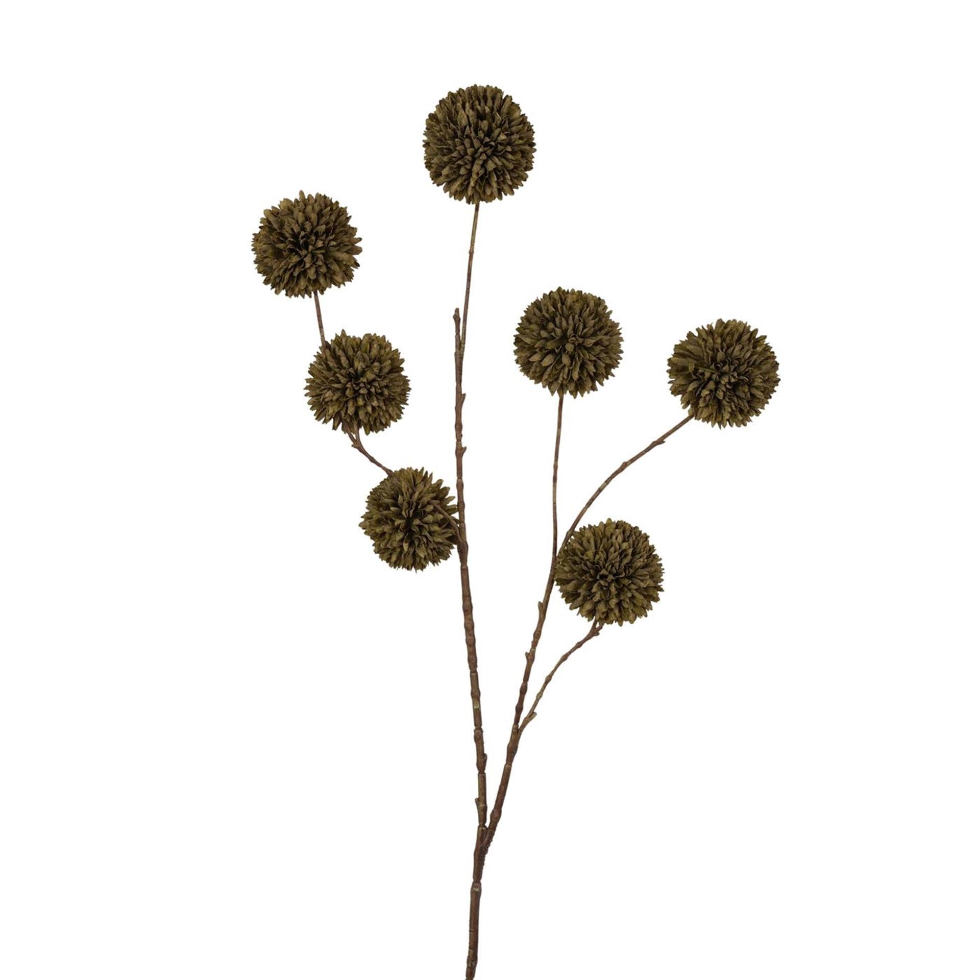 Roberts collection pompon fleur artificielle 98cm vert foncé