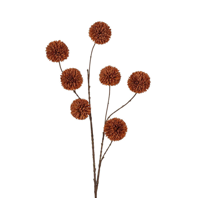 Roberts collection branche de pompon de fleur artificielle 98cm café clair