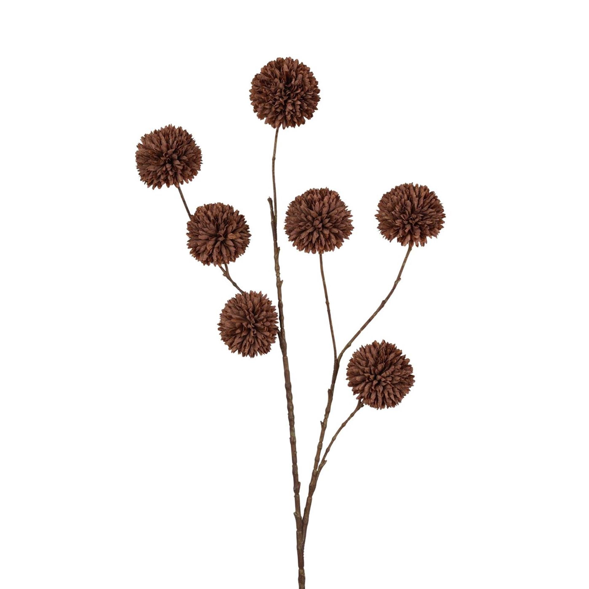 Roberts collection branche de pompon de fleur artificielle 98cm café foncé