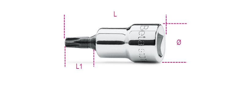 Tournevis clé à douille Beta 910tx t25 torx 3 8