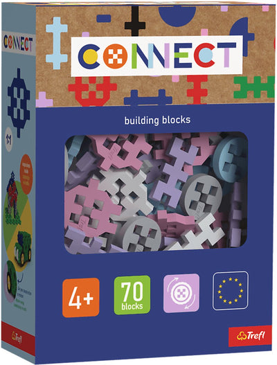 Jeu de blocs de construction Trefl 70 pièces - Jouets durables colorés FSC Mix.