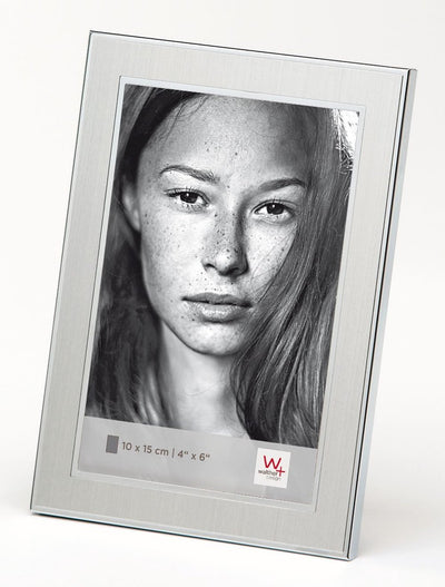 Walther Jazz - cadre portrait en métal - format photo 10x15 cm - argent