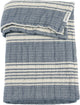 Couverture de berceau jacquard à rayures pour bébé Meyco - hydrophile prélavée - indigo - 75x100cm - 1,5 tog