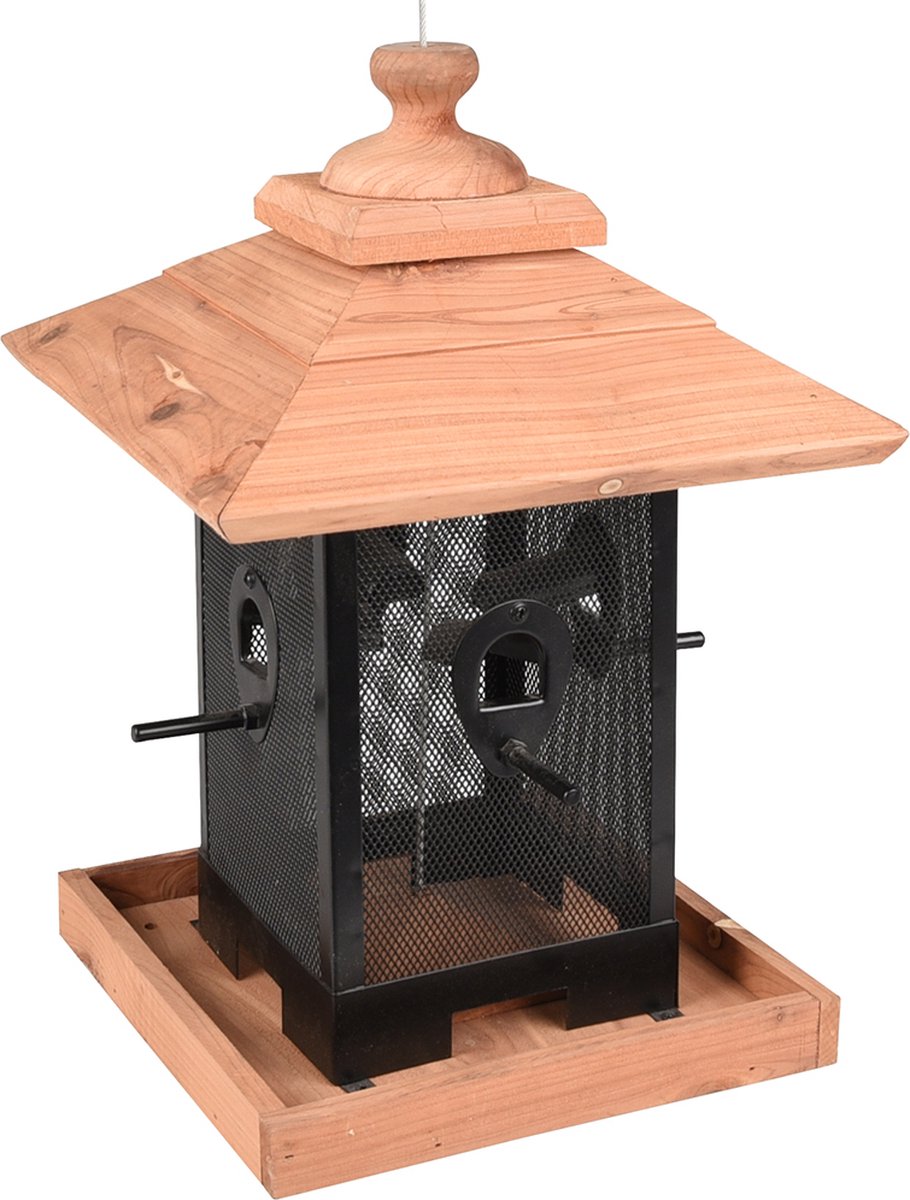 Flamingo Flamingo Vogelvoedersilo Zulma 22 cm Bois noir et marron