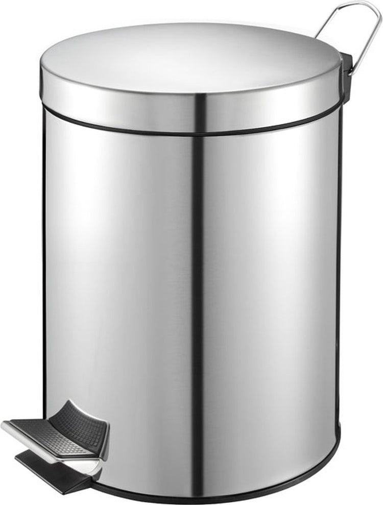 Partie en V - poubelle à pédale 5 litres - acier inoxydable - acier inoxydable - poubelle