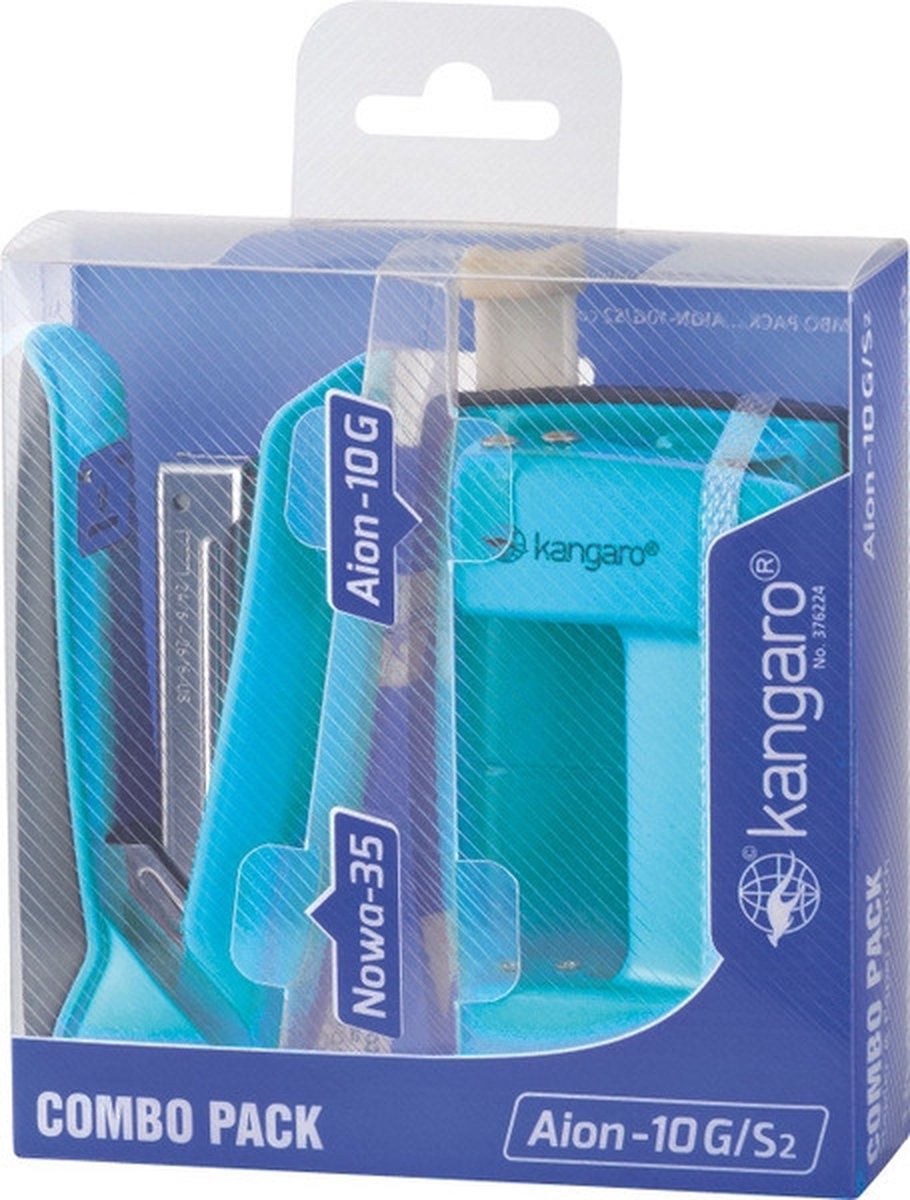 Perforatrice + agrafeuse Kangaro - bleu - k-7203883