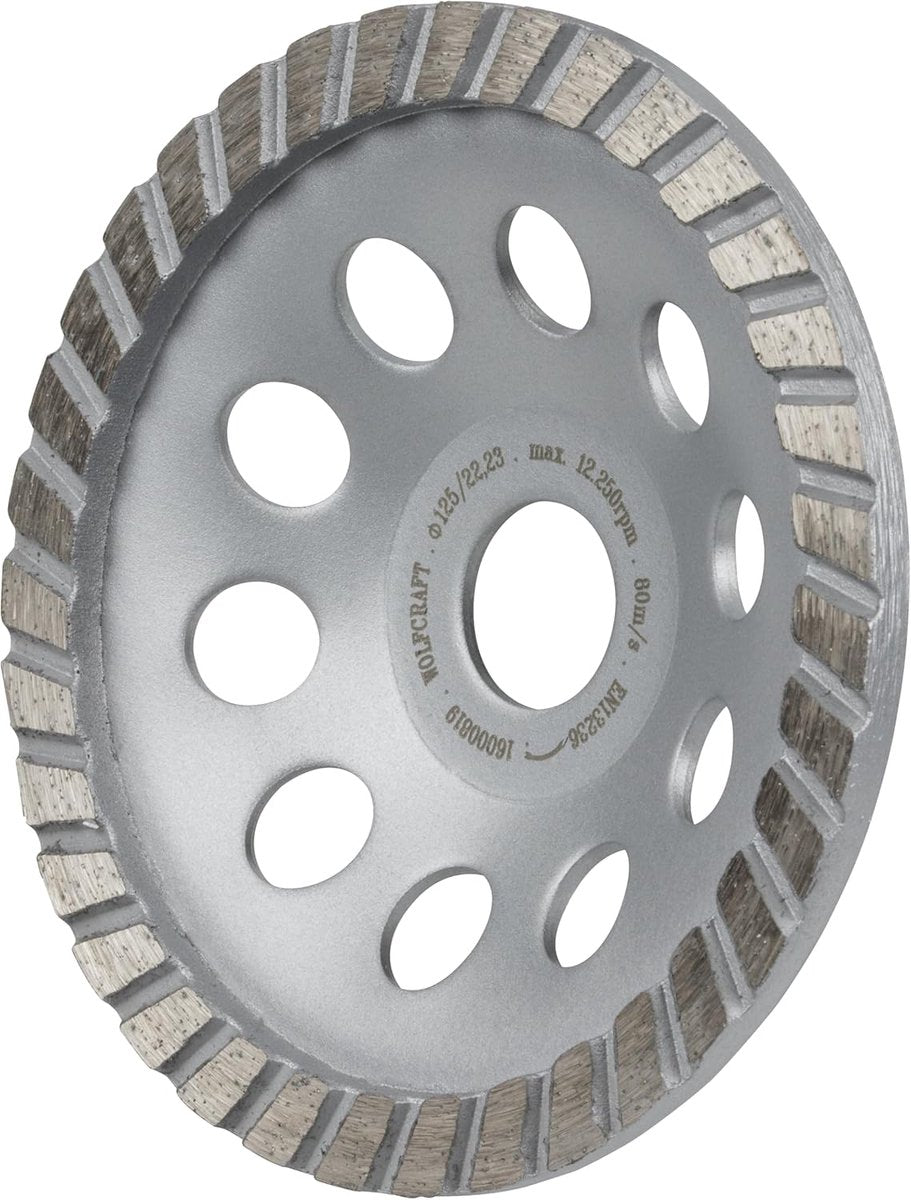 Wolfcraft - tête de ponçage diamantée - ø 125 mm - meule boisseau - 8382000