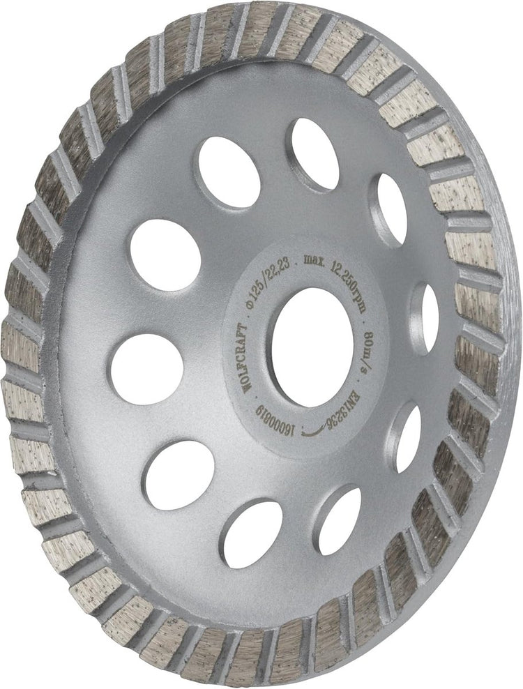 Wolfcraft - tête de ponçage diamantée - ø 125 mm - meule boisseau - 8382000