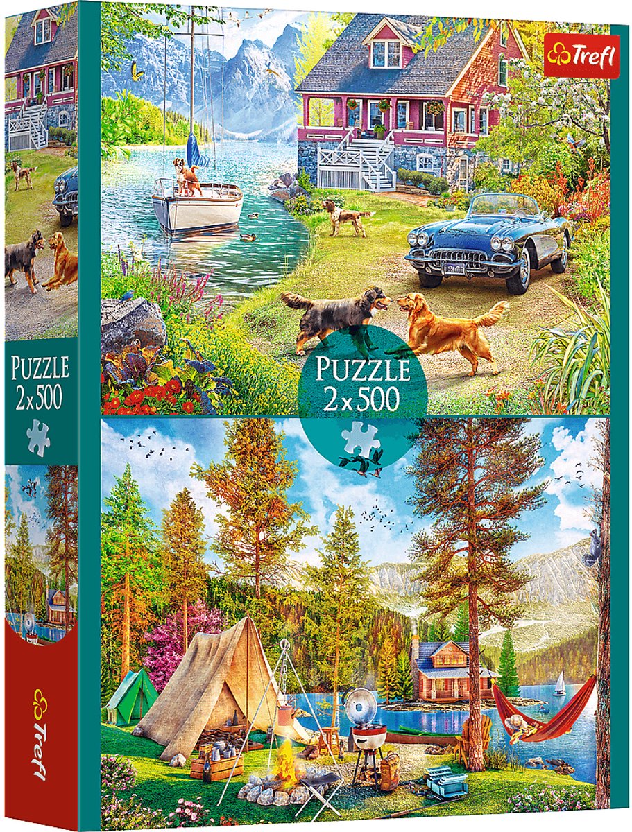 Puzzle Trefl 2x500 pièces - Détente estivale - Ensemble de puzzles.