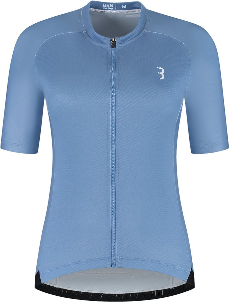Bbb cycling donnafit r - chemise de cyclisme durable à manches courtes pour femme - 15-25 °c - chemise respirante VTT et cyclisme - 3 poches arrière - bleu